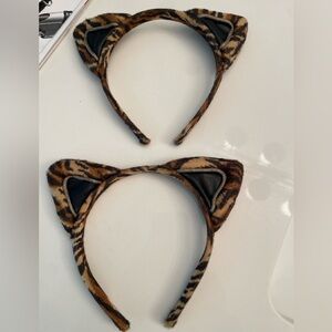 2 leopard headbands with leatherette ears!